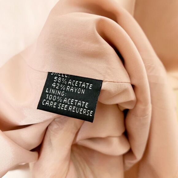 Carmen Marc Valvo Collection Satin Blush Pink Midi Skirt & Top Set Women’s 8/12 - Picture 14 of 16